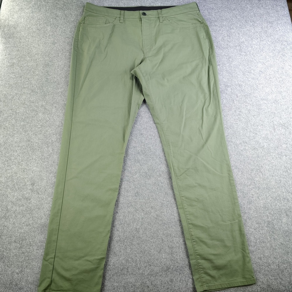 Bonobos Pants Mens 36x32 Olive Green Athletic Fit 5 Pocket Stretch Tech Chino